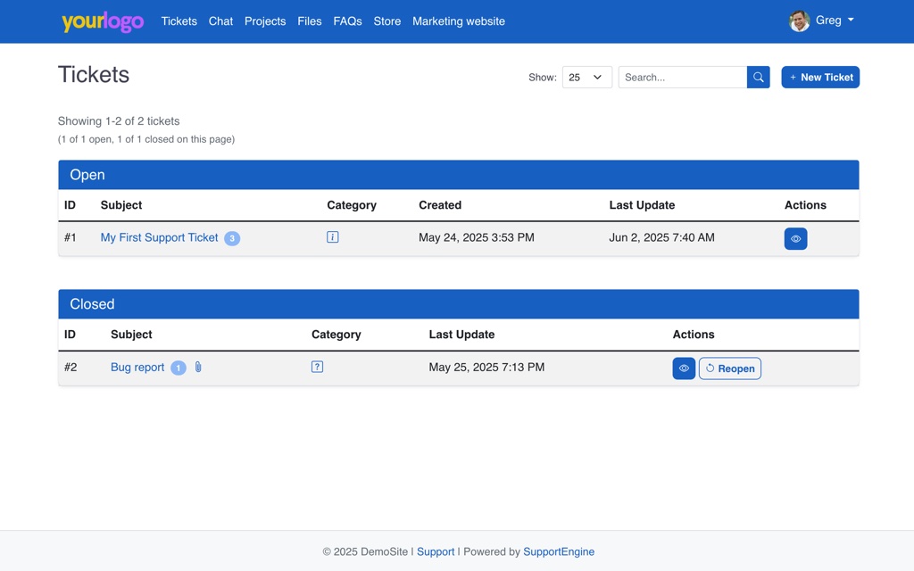 SupportEngine theme 1