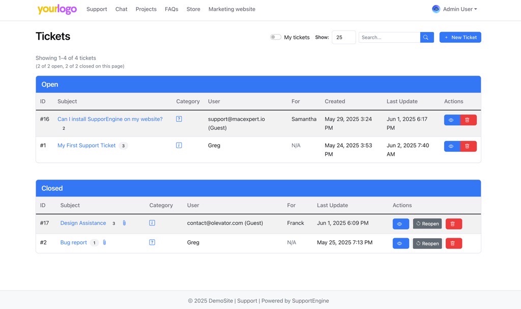 SupportEngine theme 4