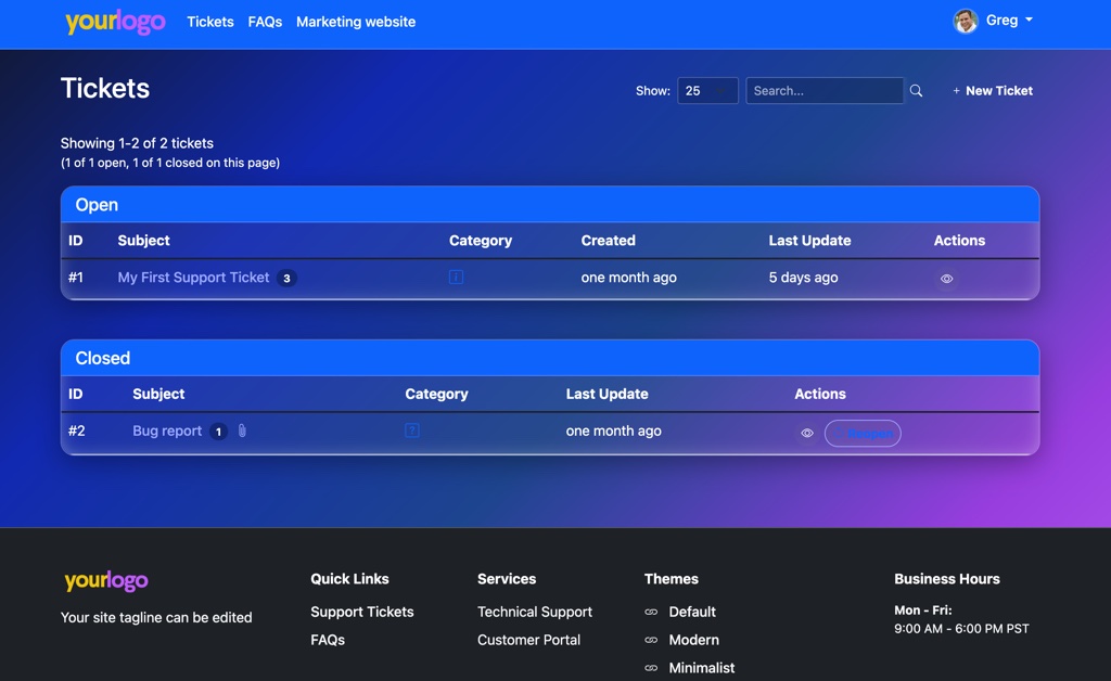SupportEngine theme 3