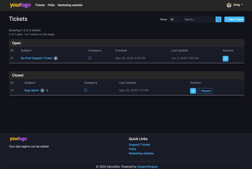 SupportEngine theme 3